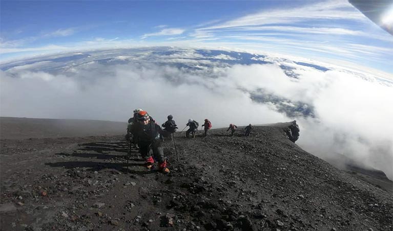 climbing tungurahua volcano